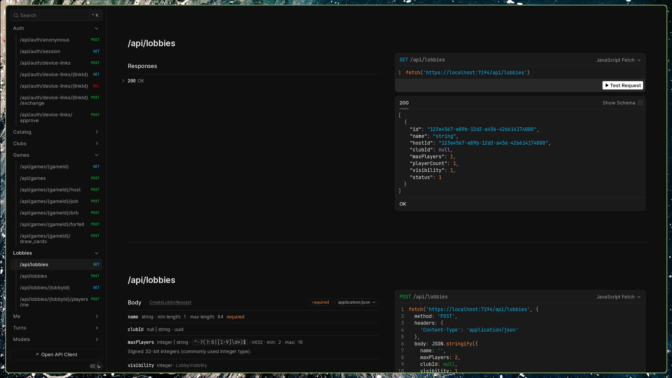 Trips Server API
